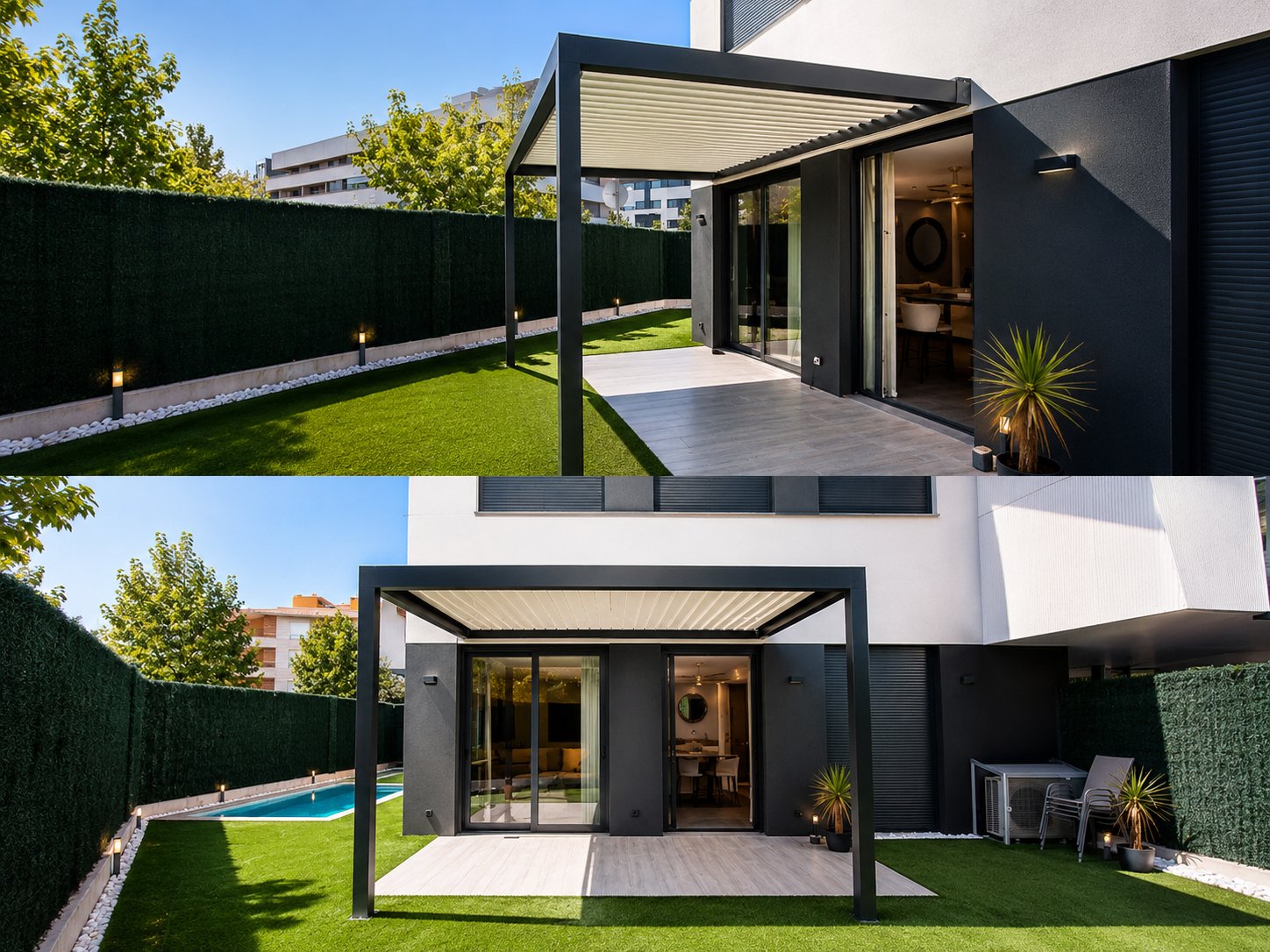 Pérgola bioclimática de aluminio NATERIAL adosada - Imagen 3