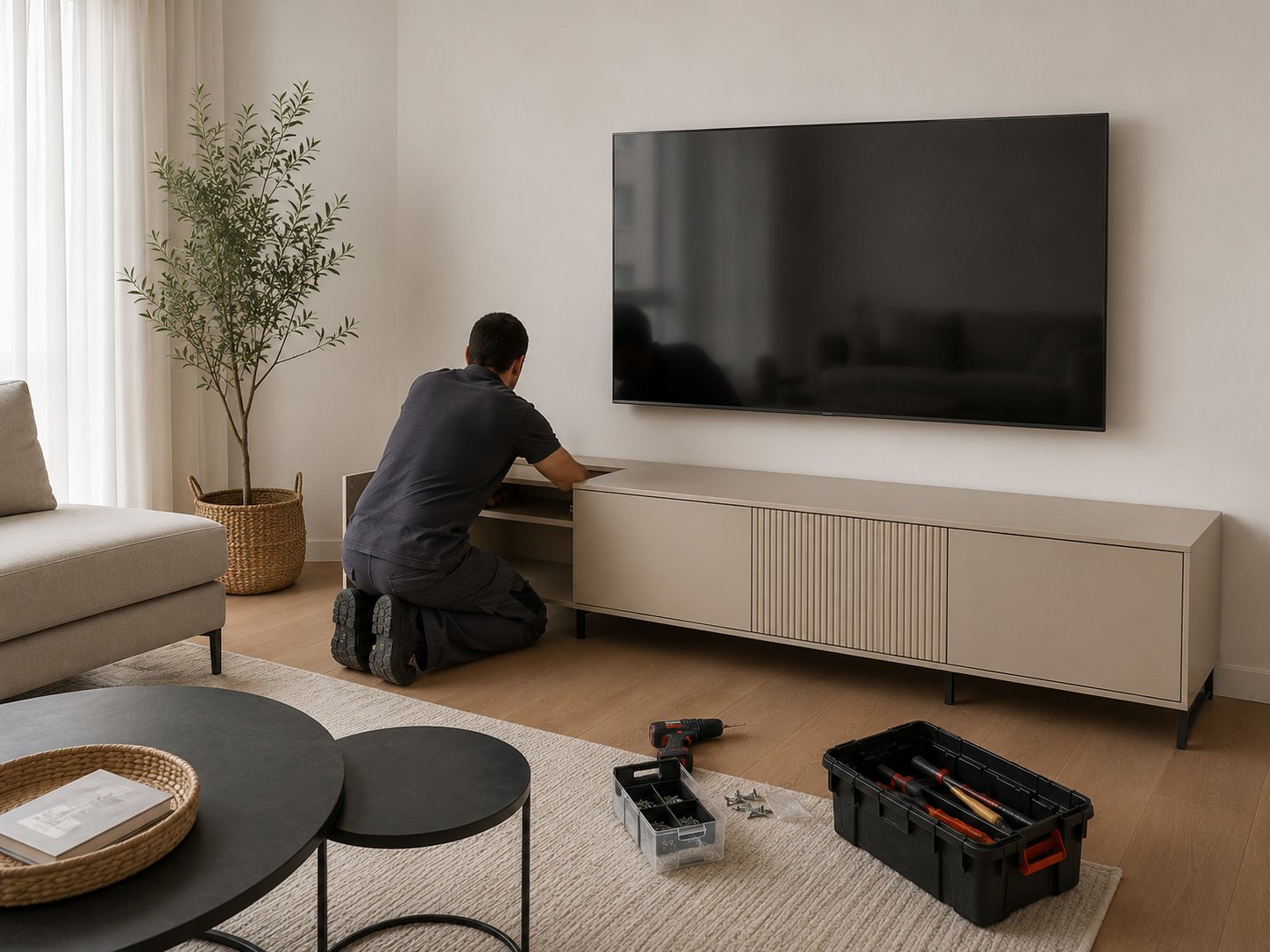 Instalación mueble televisión o mueble aparador o mueble auxiliar