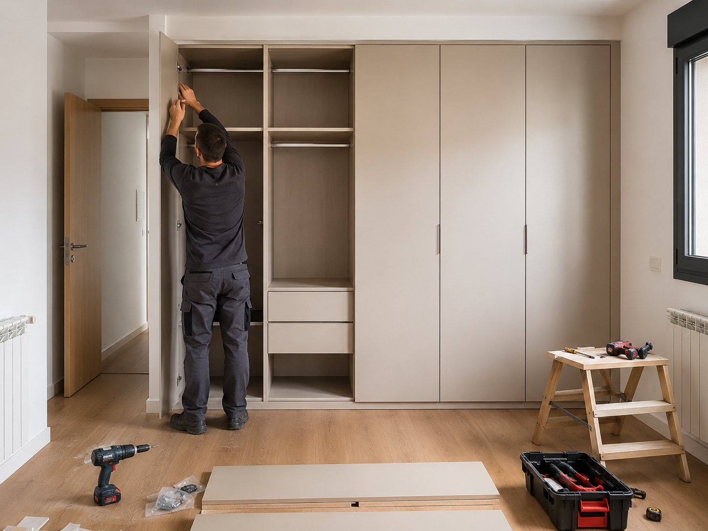 Instalación Pack Armario Modular, 2,40ml