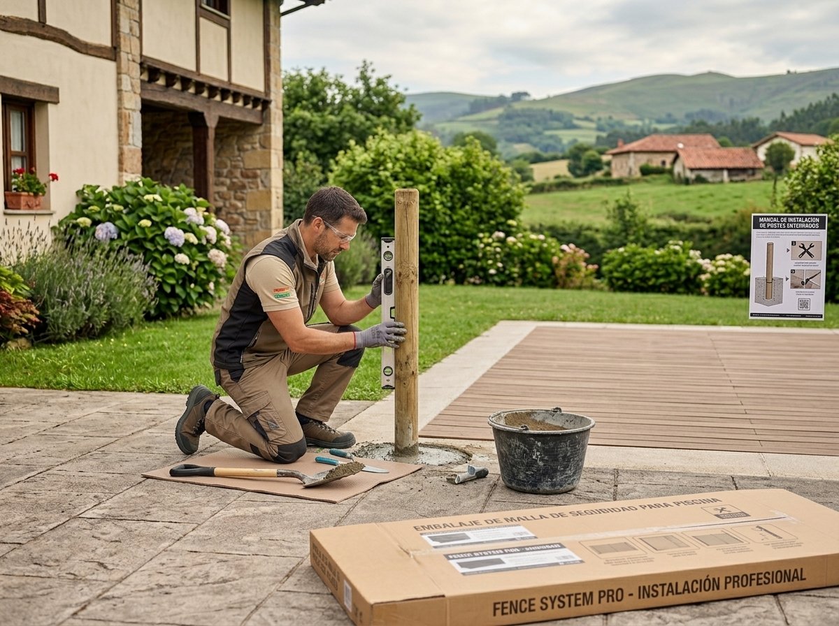 Instalación de poste enterrado