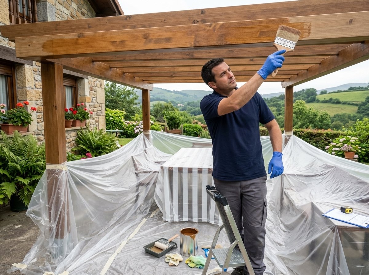 Tratamiendo de la madera (por m2 de superficie de pérgola)